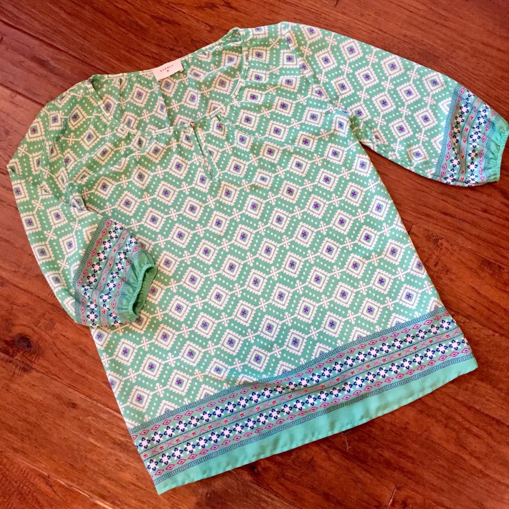 Everly Green Tunic Top - Sz S